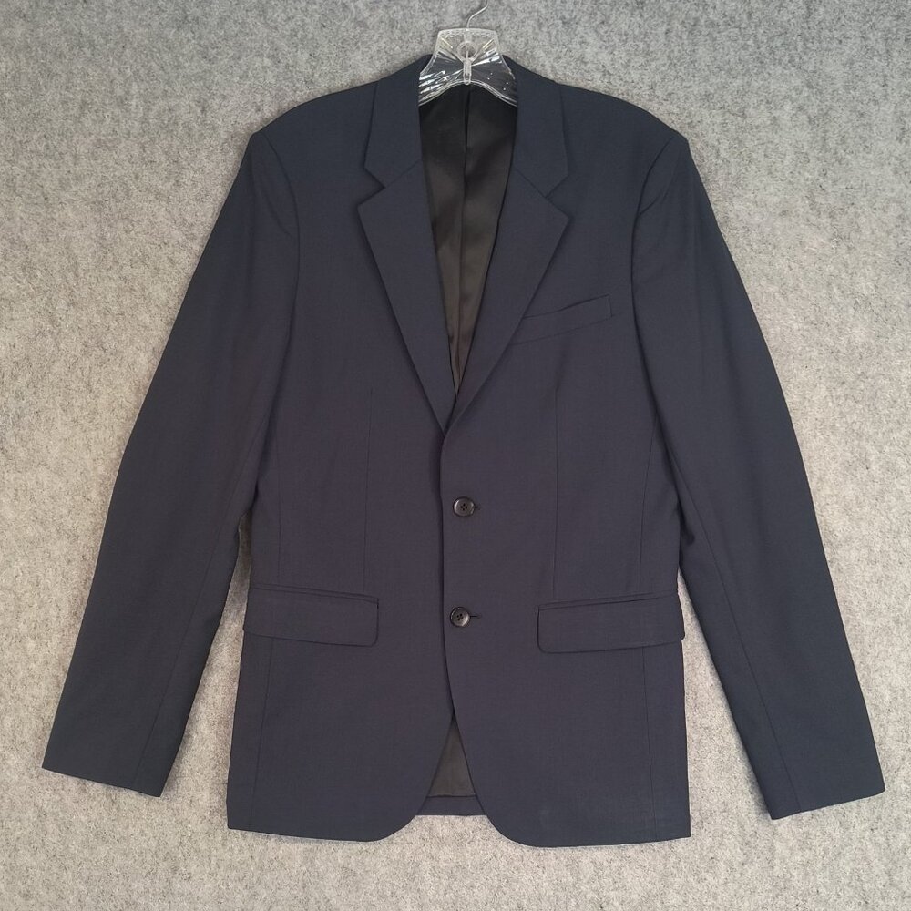 Theory Men's Blazer Suite Jacket Navy Blue Sz 36 Reg Wool Chambers Stretch $595 - Picture 2 of 14